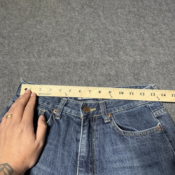 OOTJ ORGN Seoul Womens Medium Wash Flare Jeans Size 26 Y2K Retro Indie - Picture 8 of 11